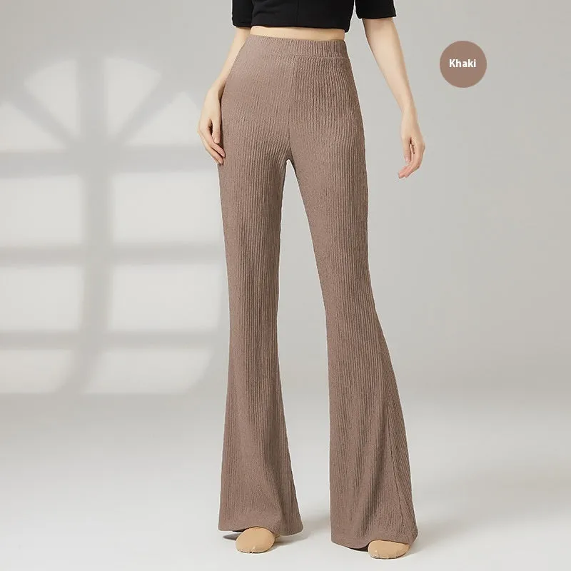 Women's solid colour polyester dance practice trousers for classical training