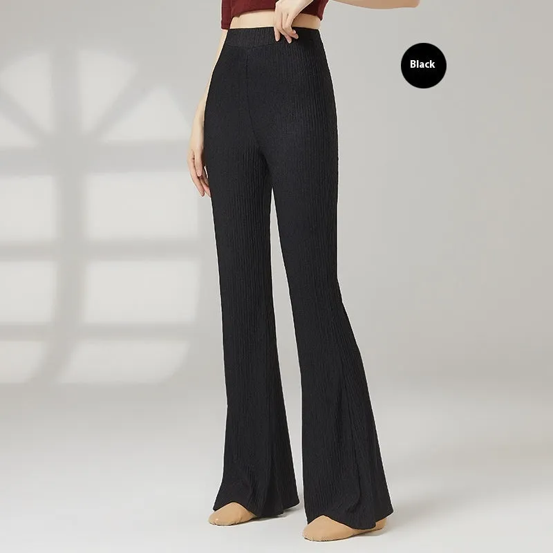 Women's solid colour polyester dance practice trousers for classical training