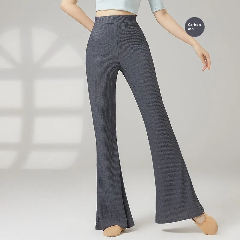 Women's solid colour polyester dance practice trousers for classical training