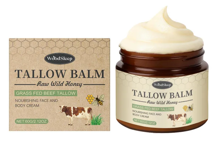Cow Fat Honey Moisturising Cream 60g pot with tallow and honey formula for face and body hydration