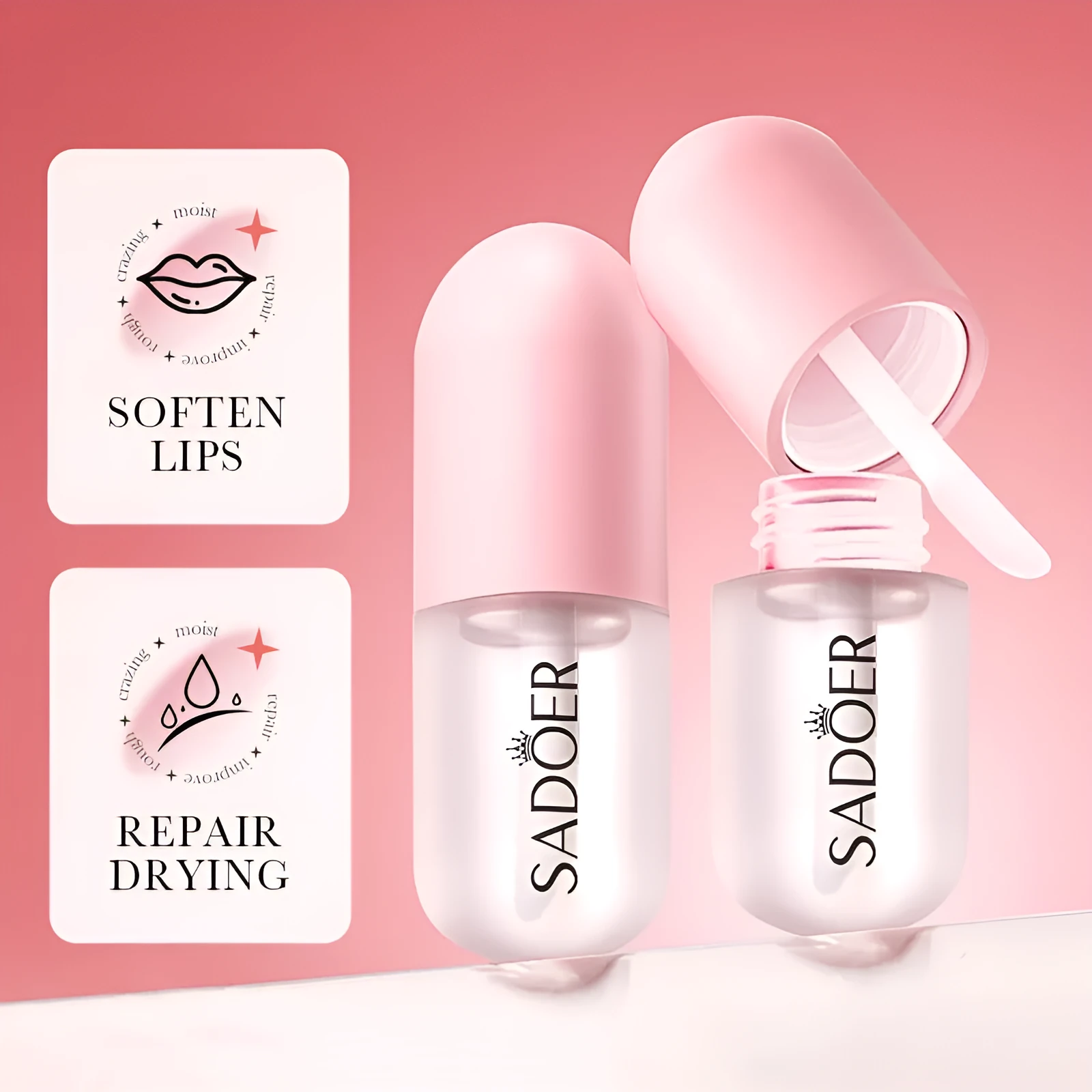 Moisturising clear lip gloss 4ml tube standard specification for general lip care