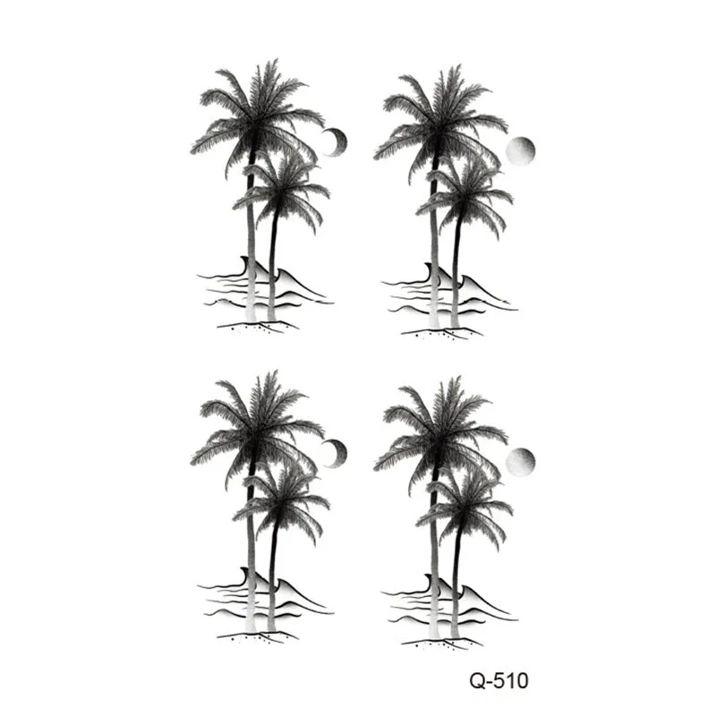 Water transfer tattoo sticker set with pattern options Q481 to Q520, 105x60mm size, decorative body art