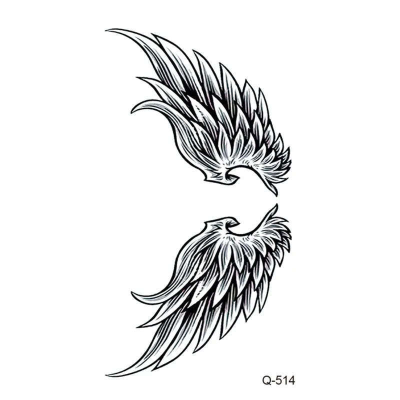 Water transfer tattoo sticker set with pattern options Q481 to Q520, 105x60mm size, decorative body art