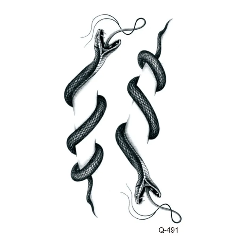 Water transfer tattoo sticker set with pattern options Q481 to Q520, 105x60mm size, decorative body art