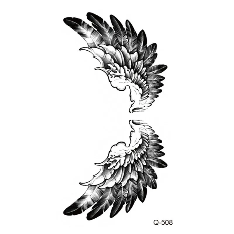 Water transfer tattoo sticker set with pattern options Q481 to Q520, 105x60mm size, decorative body art