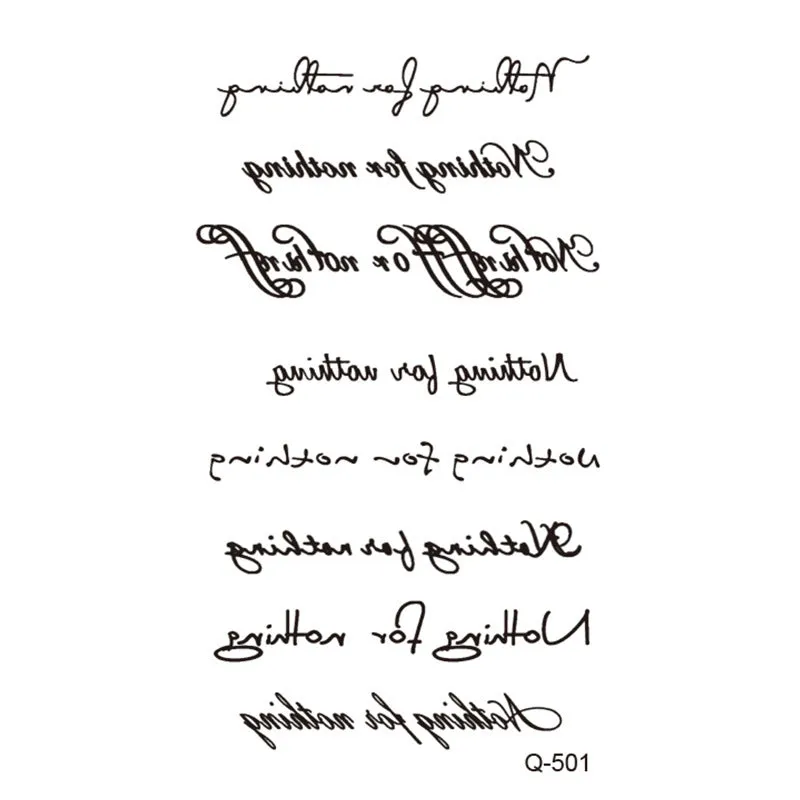 Water transfer tattoo sticker set with pattern options Q481 to Q520, 105x60mm size, decorative body art