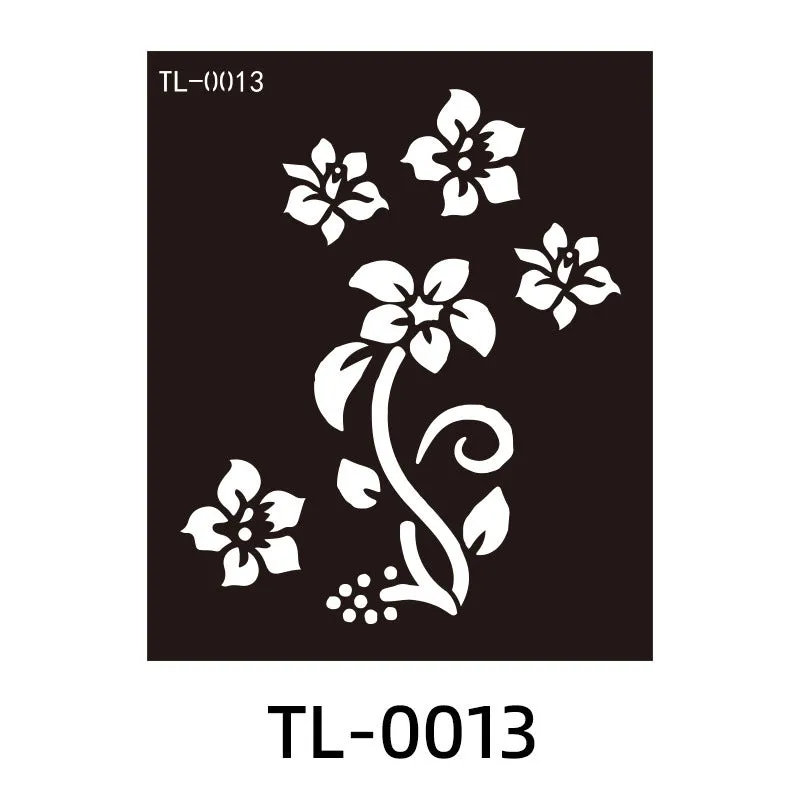 Hollow juice inkjet temporary tattoo sticker with geometric design, 85x100mm, on skin