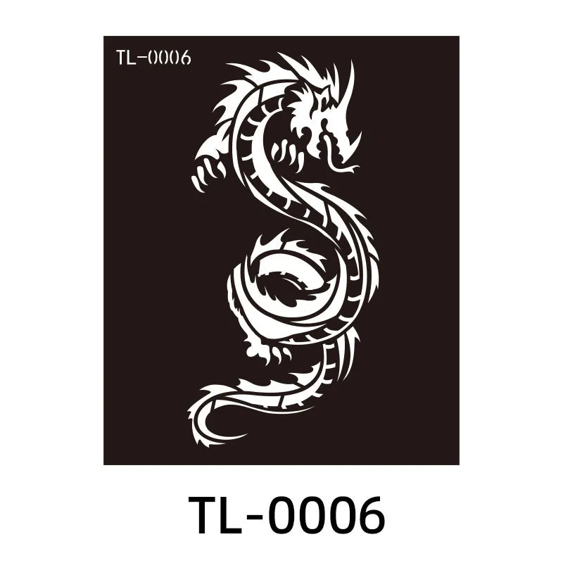 Hollow juice inkjet temporary tattoo sticker with geometric design, 85x100mm, on skin
