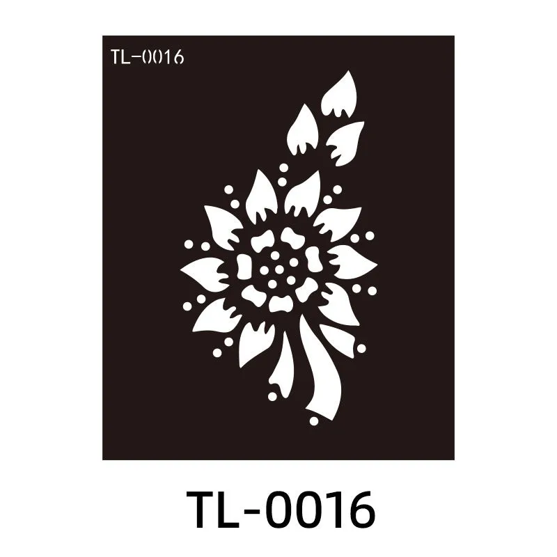 Hollow juice inkjet temporary tattoo sticker with geometric design, 85x100mm, on skin