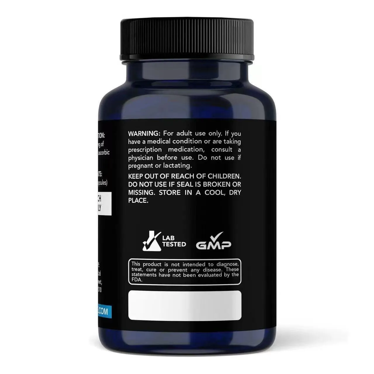 White methylene blue capsule supplement bottle with 60 tablets standard specification