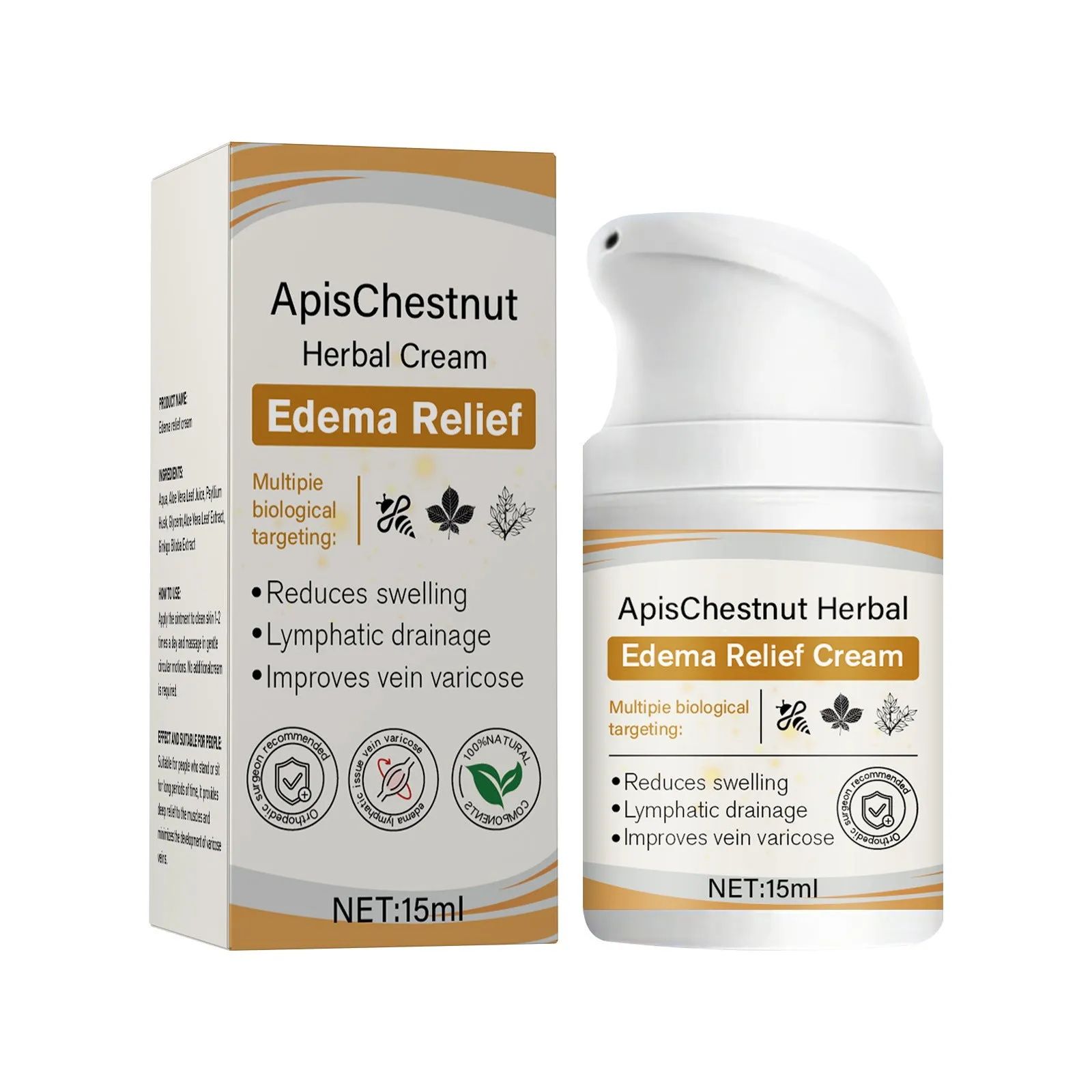 15ml herbal mild neck cream for leg discomfort relief and moisturising