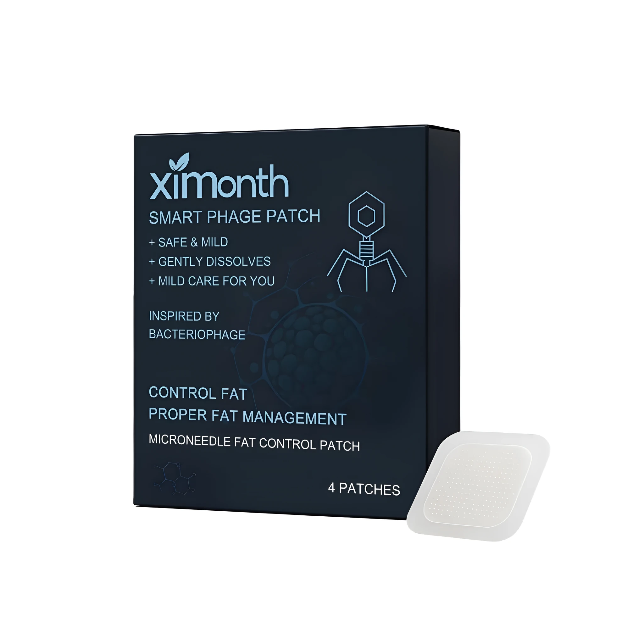 Fat reducing and shaping patches with mint and rose oil in a sealed pack