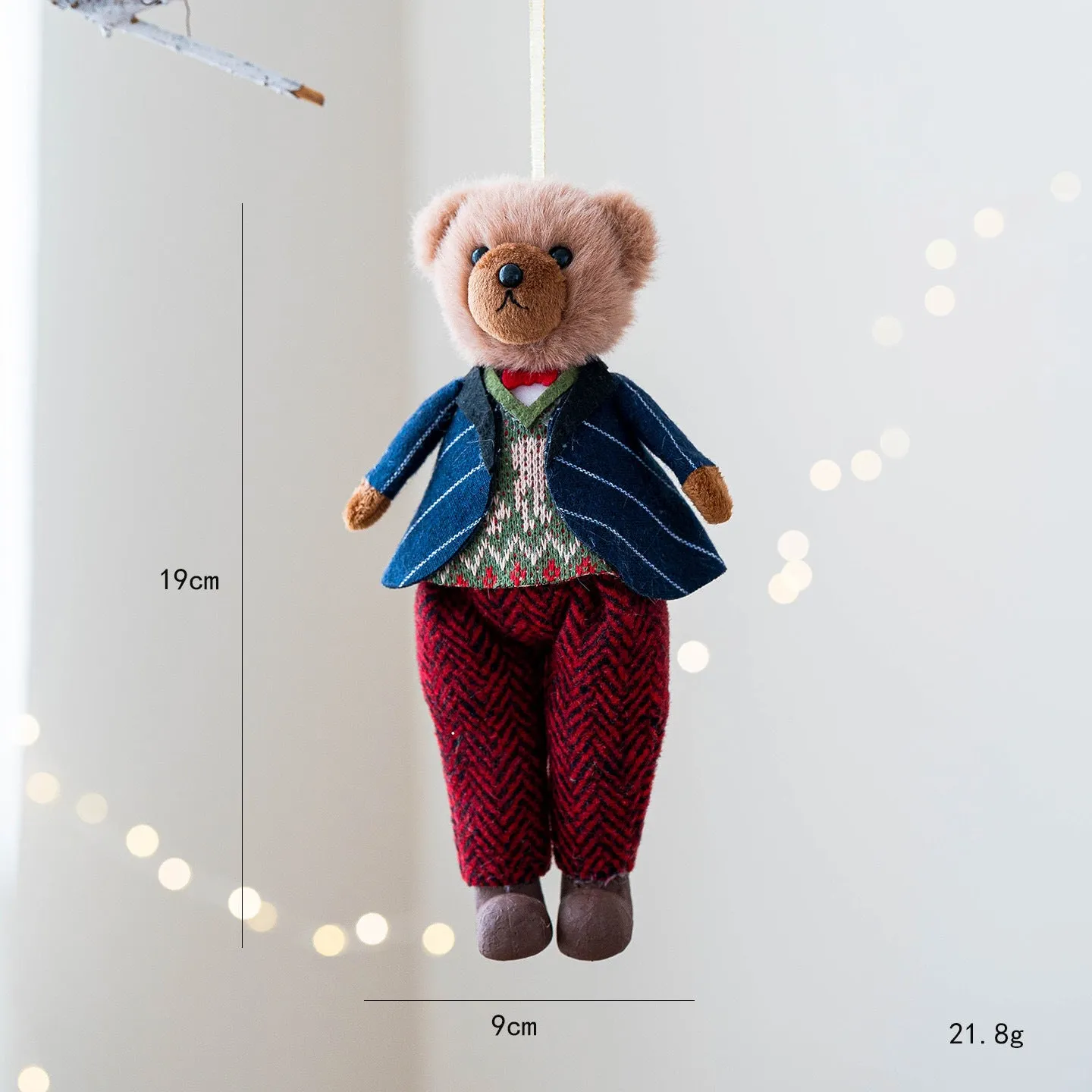 Cartoon cloth plush bear couple set showing Gentleman Bear and Princess Bear designs