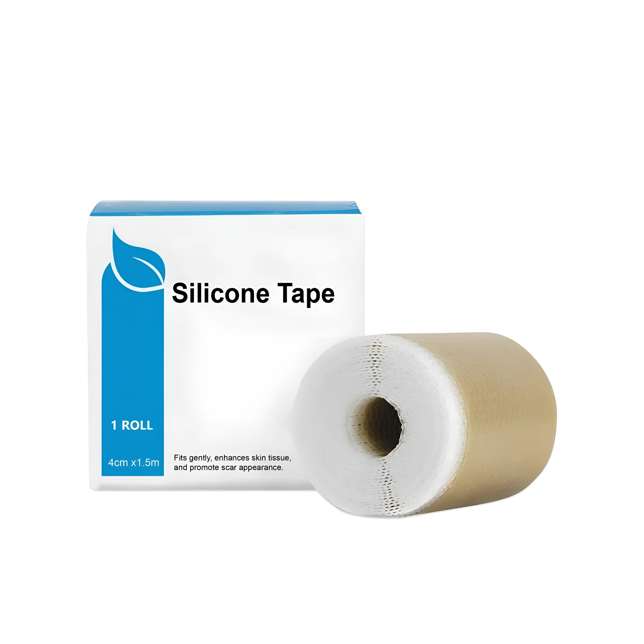 Roll of comfortable silicone scar patch with Centella asiatica and chamomile for face and body scar management