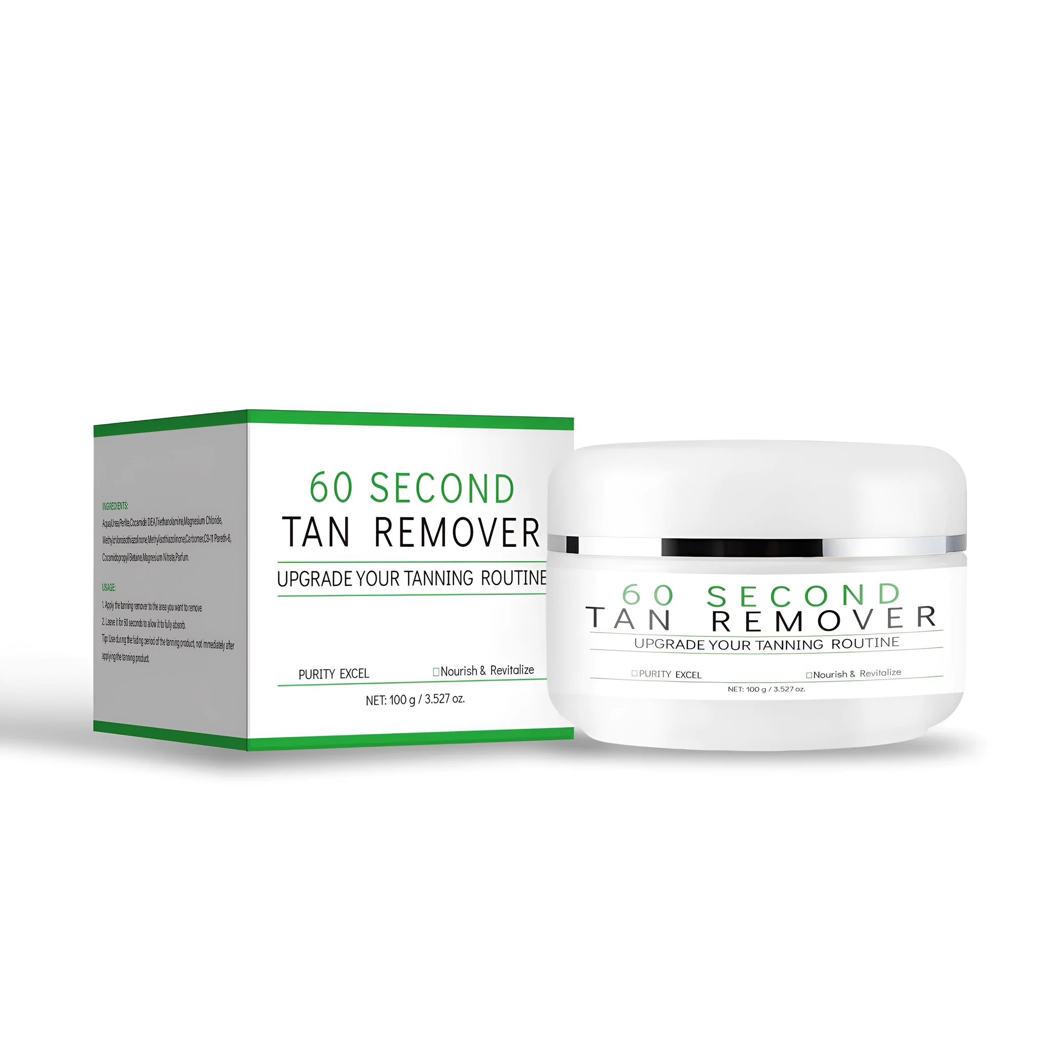 60 Second Tan Remover Remove Beauty Cream neutral package FPB041 tan removal tool front view