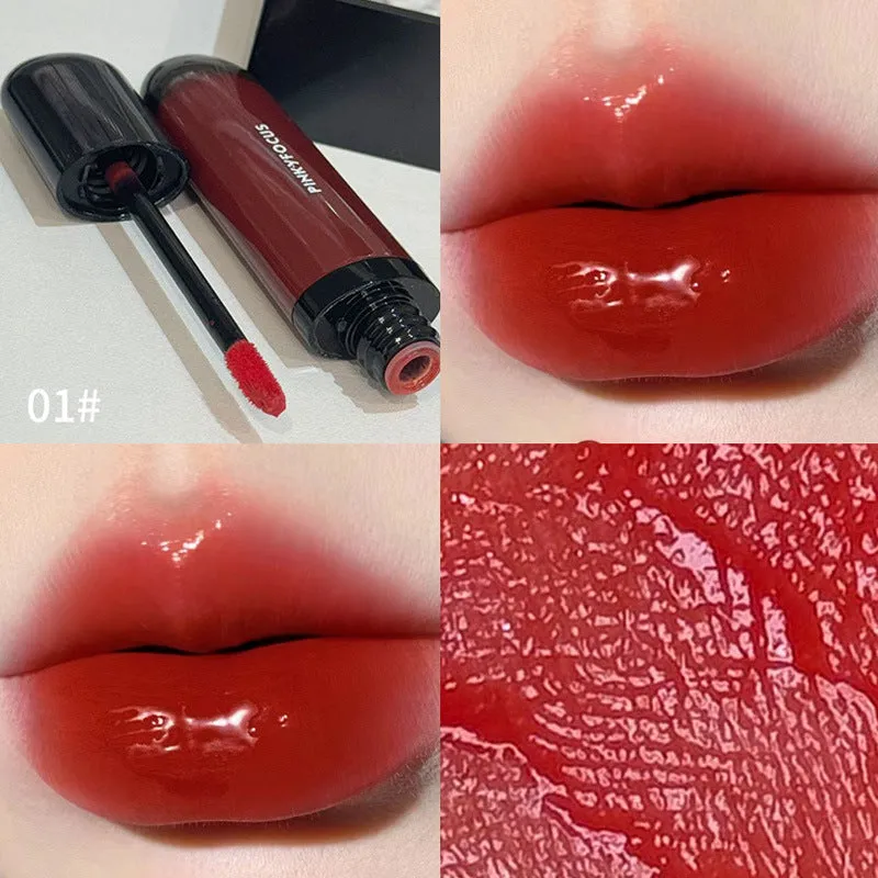 Black Shiny Makeup Mirror Lip Lacquer liquid lipstick in six colour options