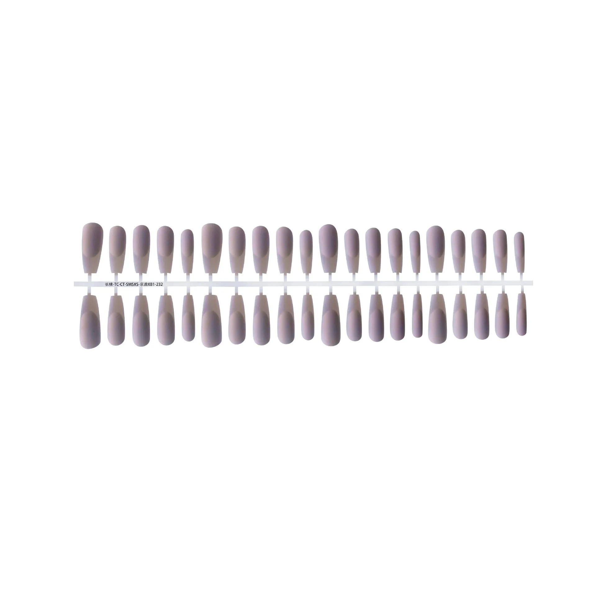 Wear Nail Tip Space French Manicure nail stickers 40-piece set in green and purple with three finish options