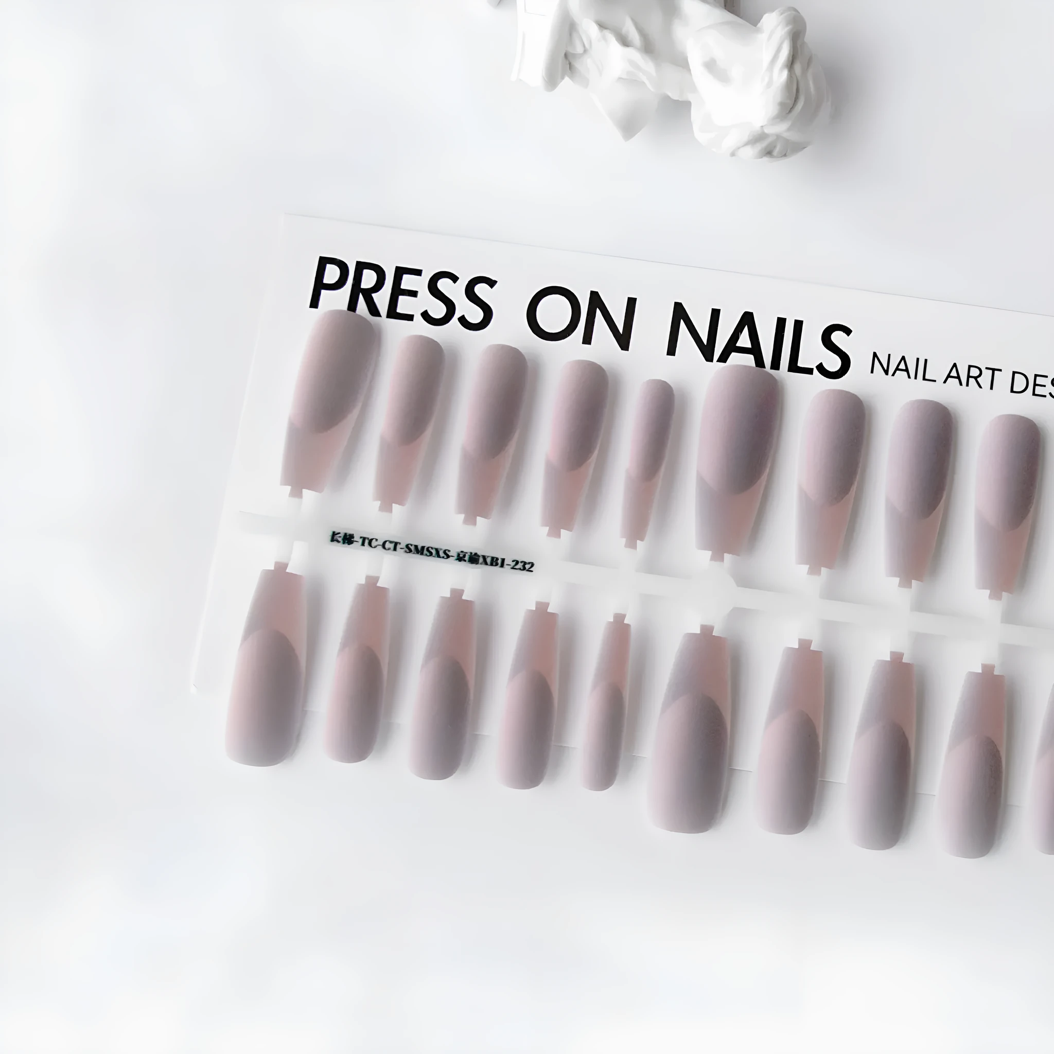 Wear Nail Tip Space French Manicure nail stickers 40-piece set in green and purple with three finish options
