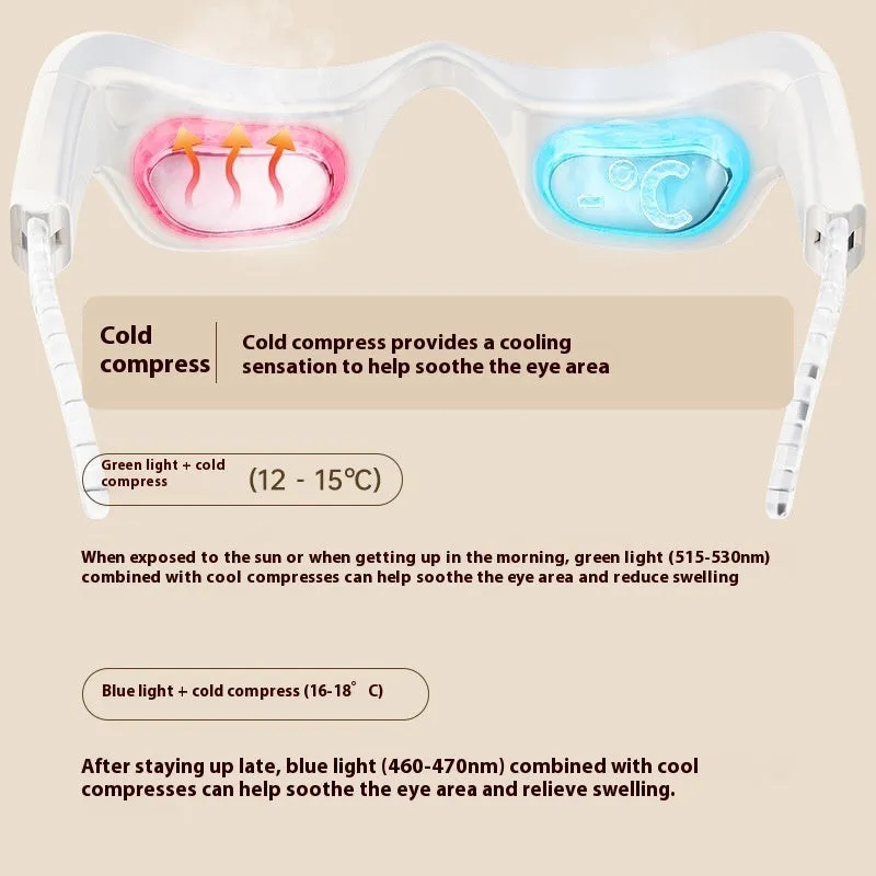 Eye bag massage beauty instrument with seven-colour light, three gears, and data cable for home use