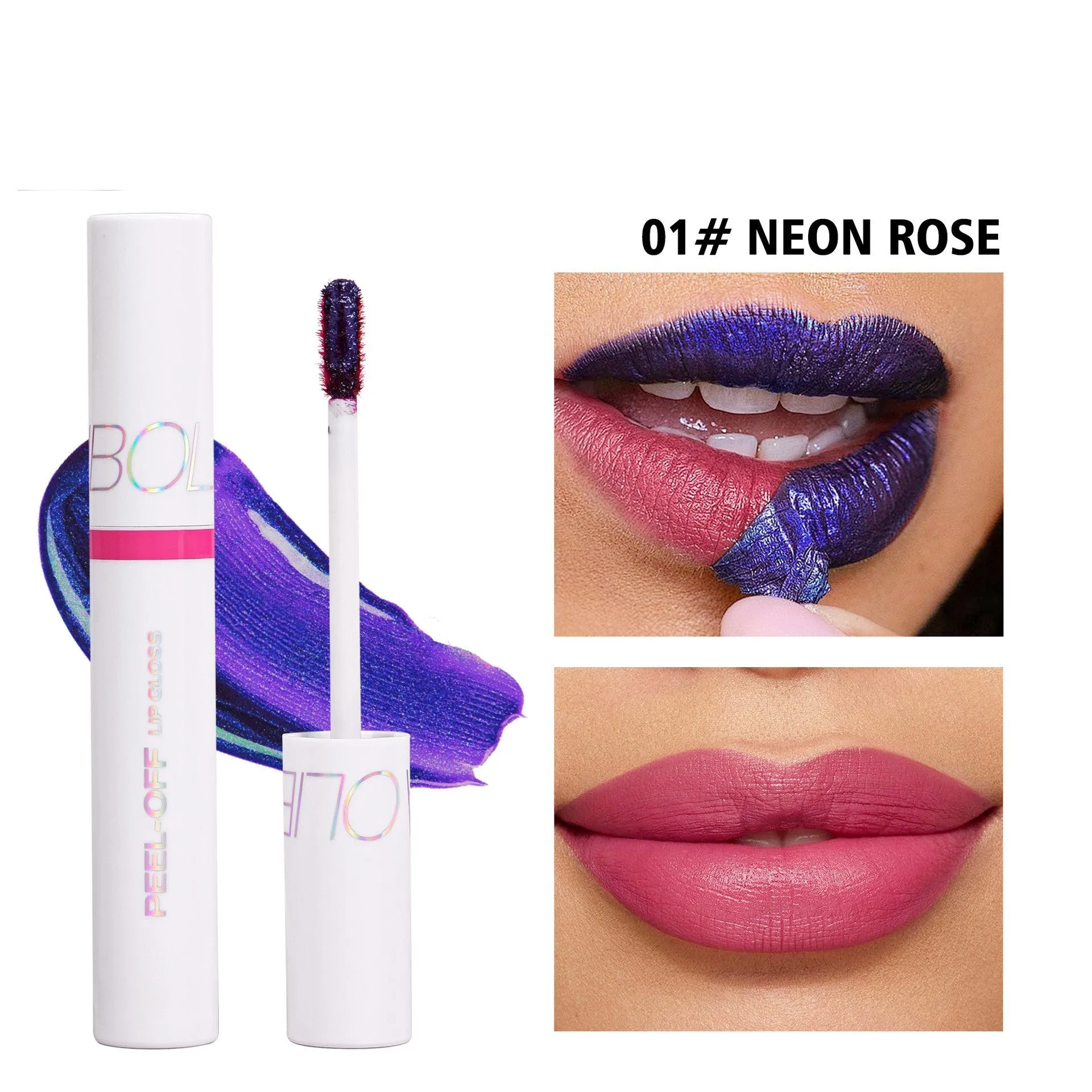 Tearing type matte finish lip gloss, long-lasting moisturising, nonstick cup, 6 colour options
