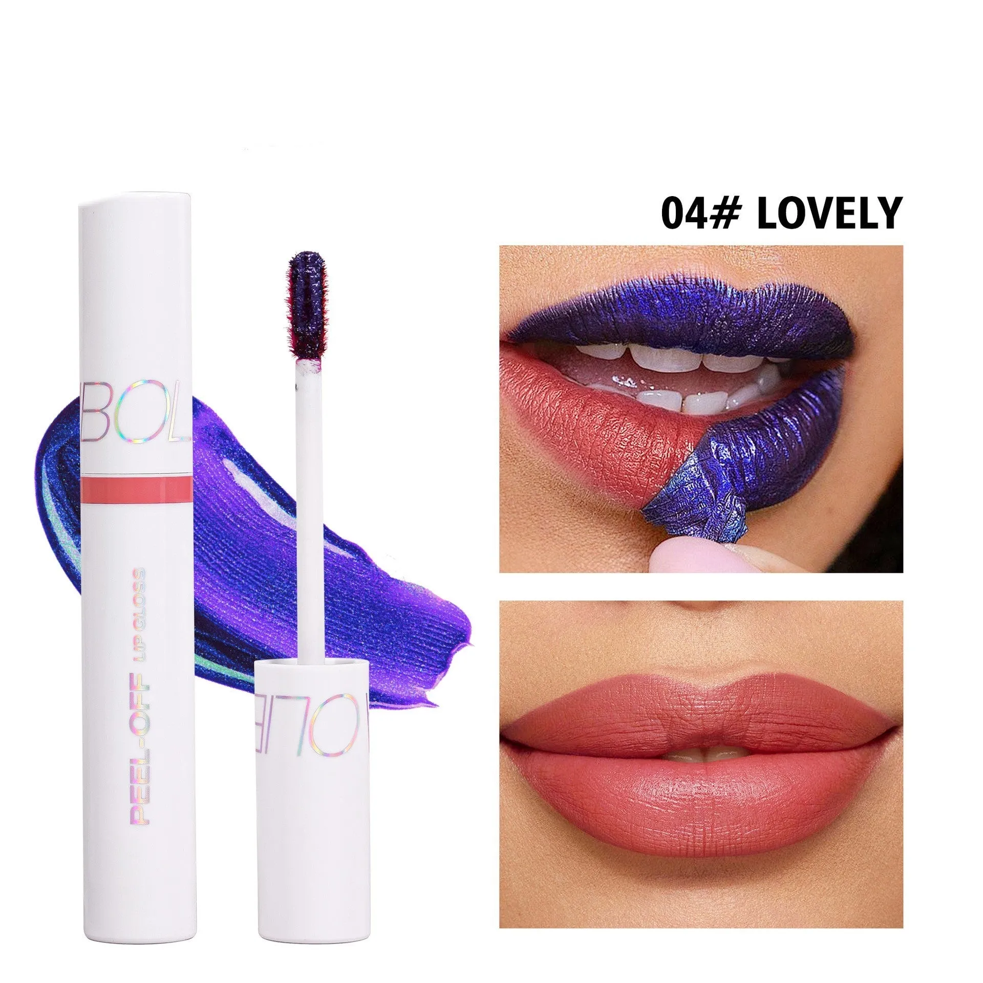 Tearing type matte finish lip gloss, long-lasting moisturising, nonstick cup, 6 colour options