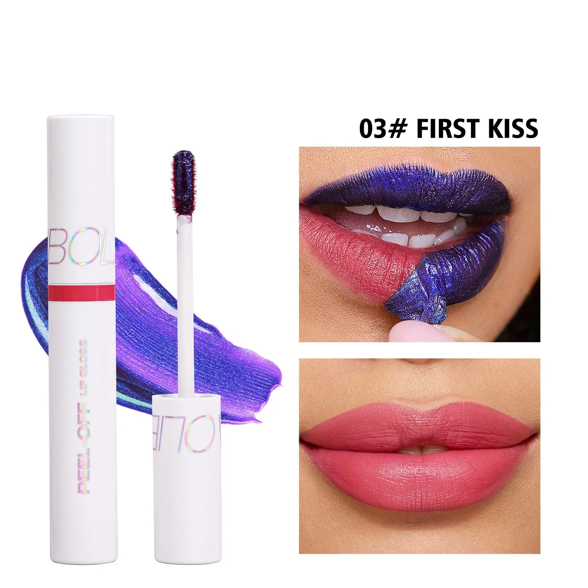 Tearing type matte finish lip gloss, long-lasting moisturising, nonstick cup, 6 colour options