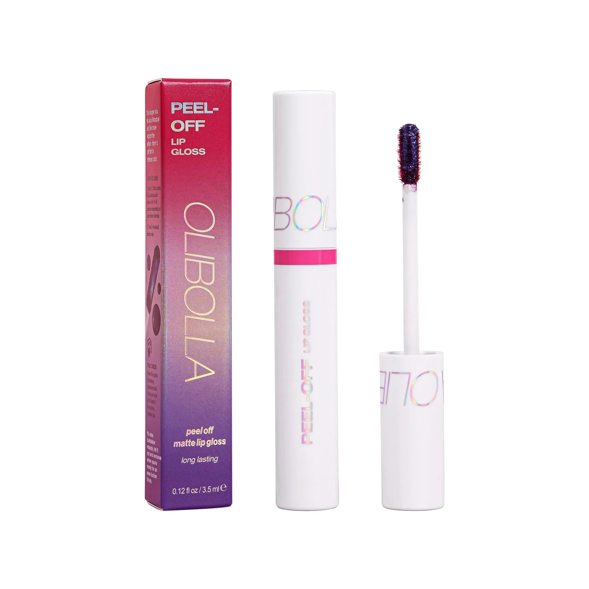 Tearing type matte finish lip gloss, long-lasting moisturising, nonstick cup, 6 colour options