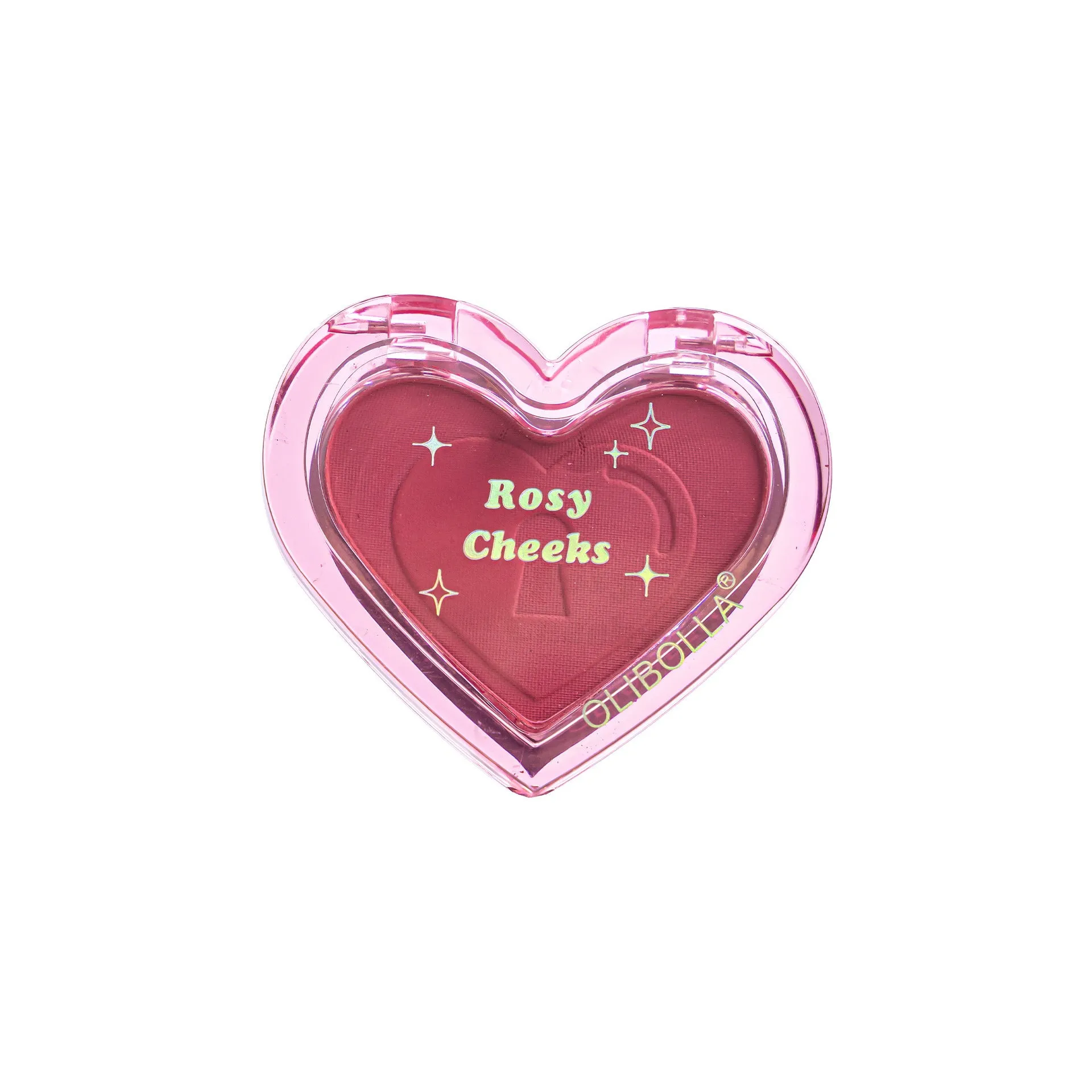 Peach Heart Blush Contour Compact with heart-shaped design and powder blusher, four colour options