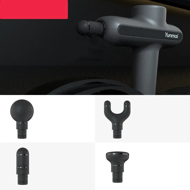 Grey Massage Gun Pro Basic with rechargeable lithium battery and 3 speed settings