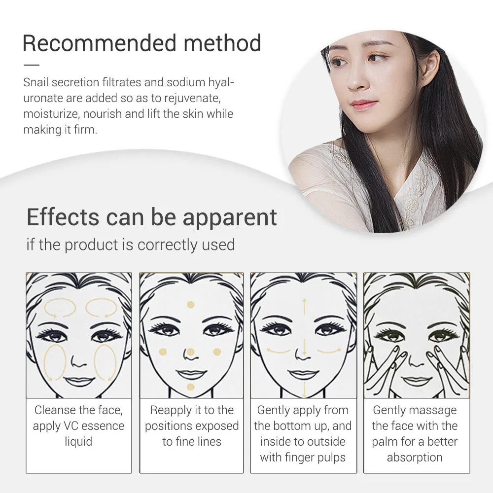 Vitamin C Facial Serum 30ml bottle with snow lotus extract for hydration