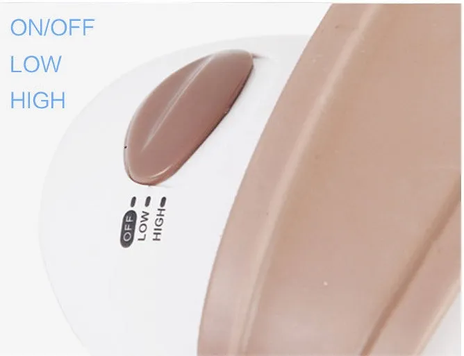 3D muscle shaping machine electric body massager with swivel wheel in white and coffee