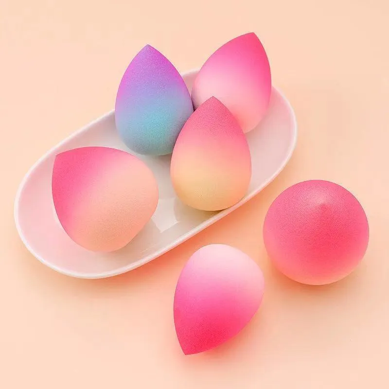 Peach Makeup Egg hydrophilic non-latex super soft air cushion sponge in gradient powder with drying rack
