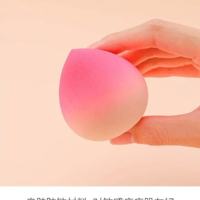 Peach Makeup Egg hydrophilic non-latex super soft air cushion sponge in gradient powder with drying rack