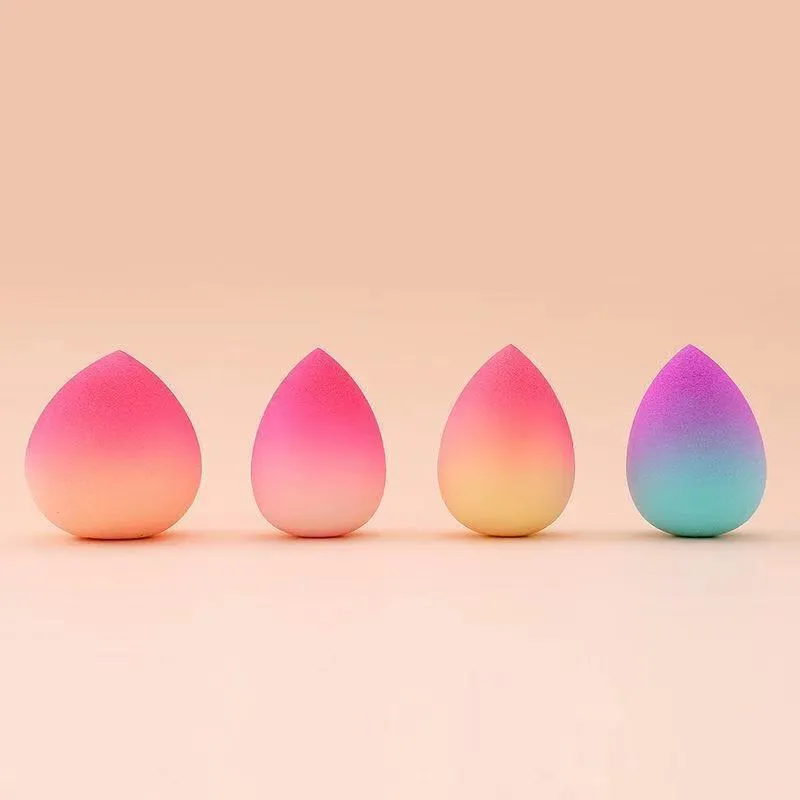 Peach Makeup Egg hydrophilic non-latex super soft air cushion sponge in gradient powder with drying rack