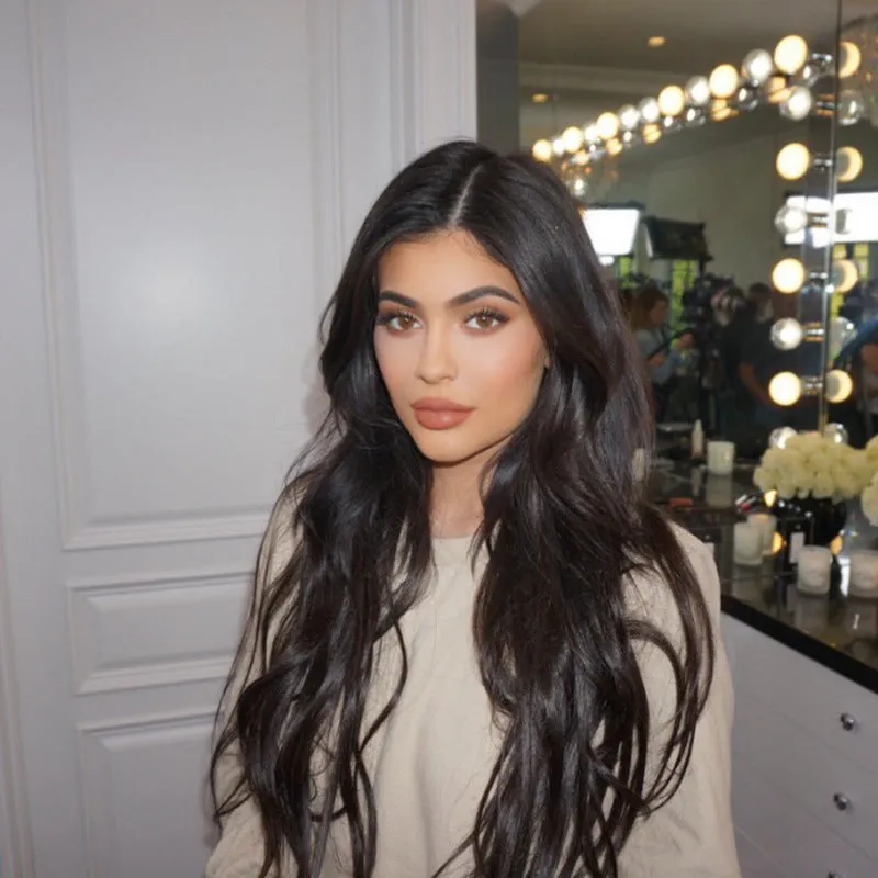 European and American popular wig, 26 inch brown high temperature silk full mechanism wig with long flowing style