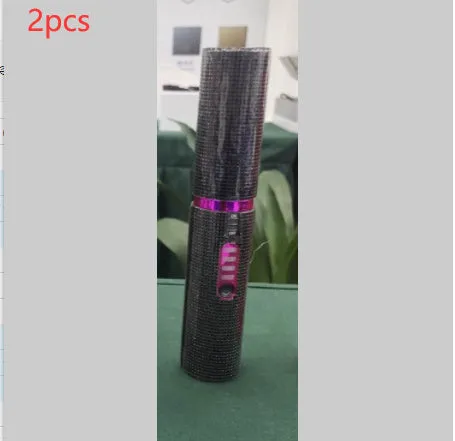 2-in-1 electric USB hair straightening brush with ceramic coating in green