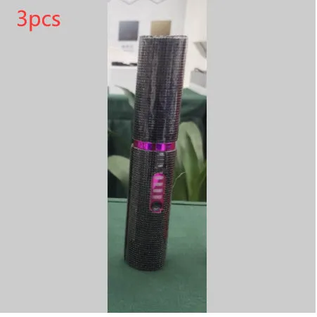 2-in-1 electric USB hair straightening brush with ceramic coating in green