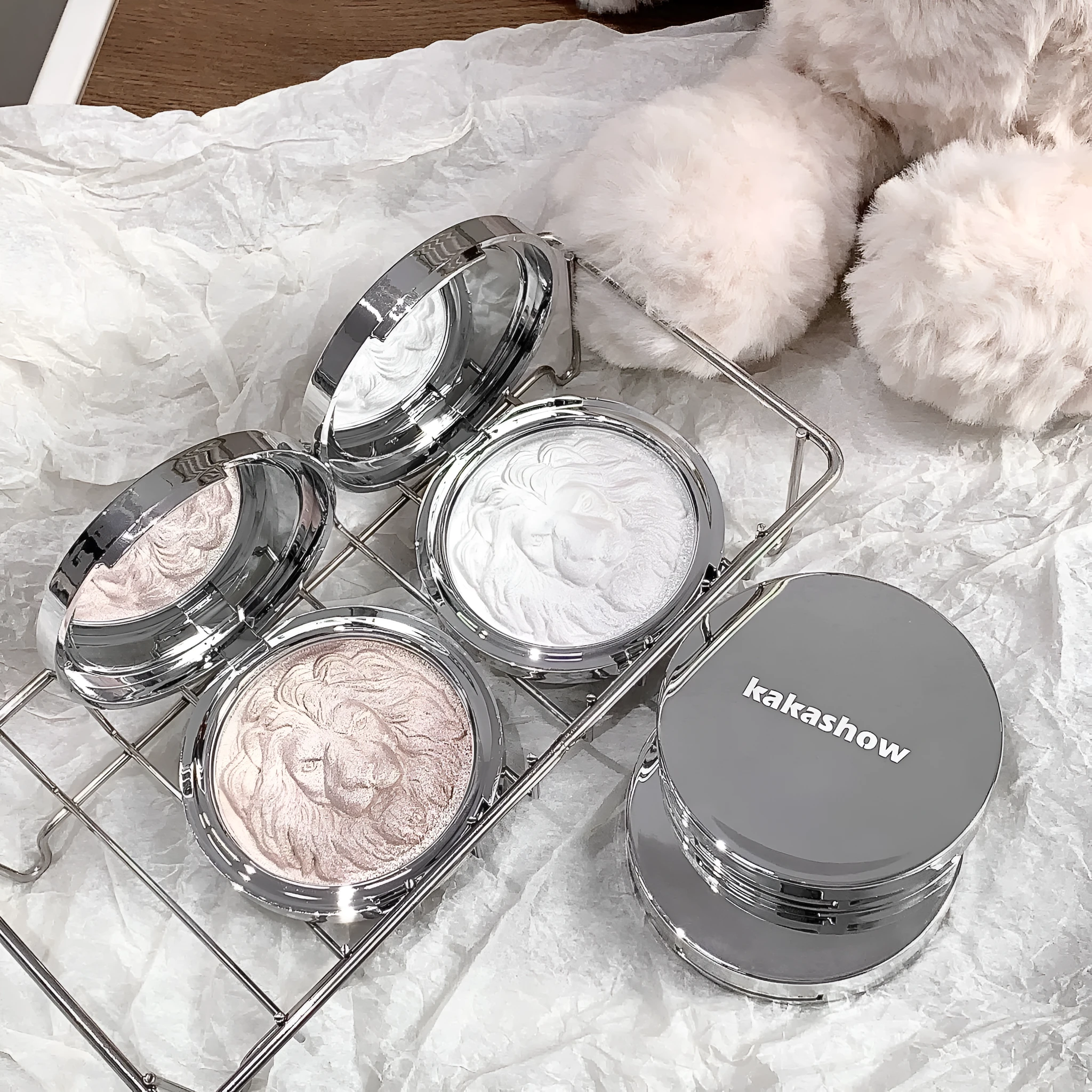 Women's Highlight Makeup Cream 14g in three shades: Moonlight White, Champagne Gold, Rose Gold