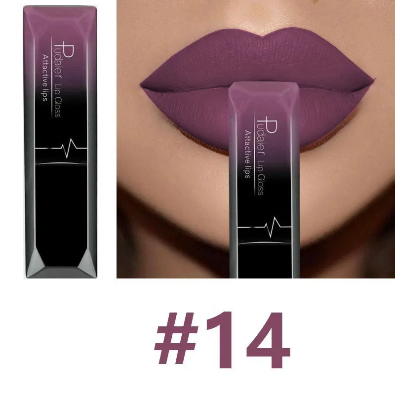 8ml matte lip gloss with 21 colour options, long-lasting waterproof finish in a tube