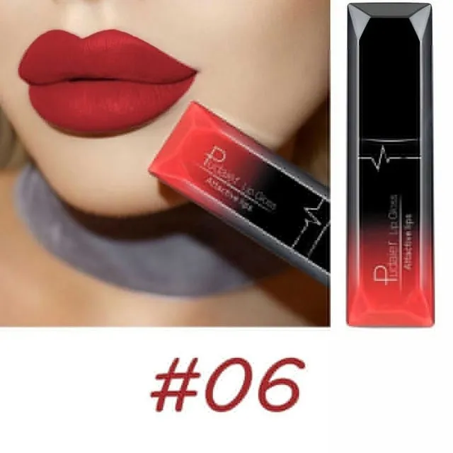 8ml matte lip gloss with 21 colour options, long-lasting waterproof finish in a tube