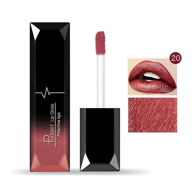 8ml matte lip gloss with 21 colour options, long-lasting waterproof finish in a tube