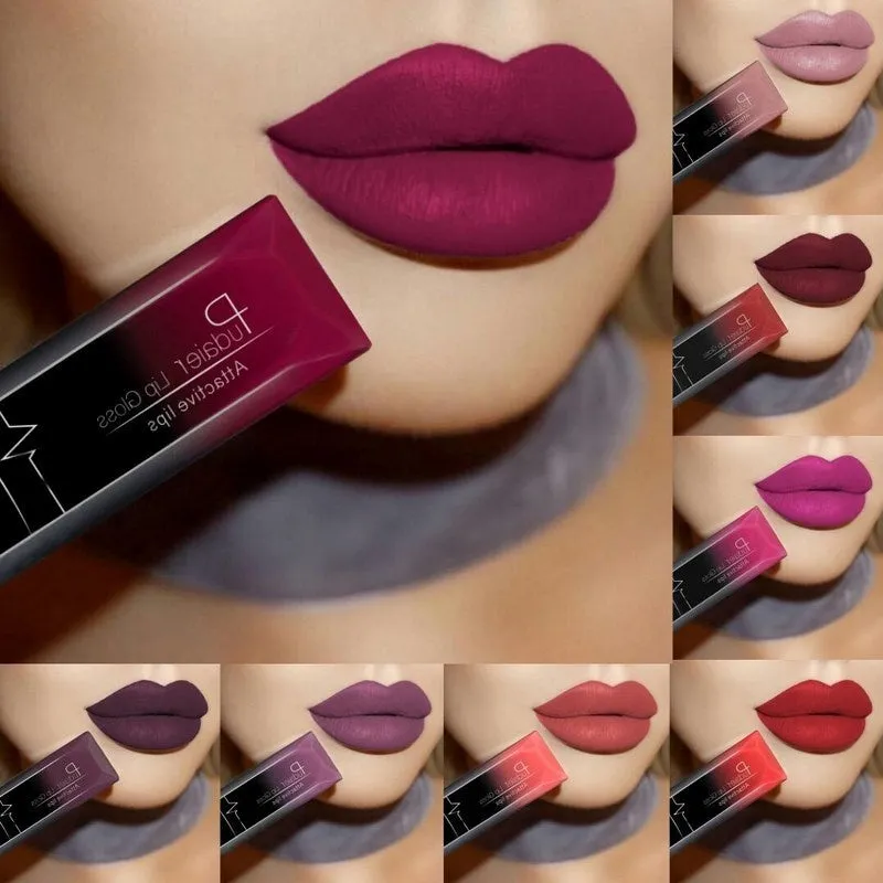 8ml matte lip gloss with 21 colour options, long-lasting waterproof finish in a tube