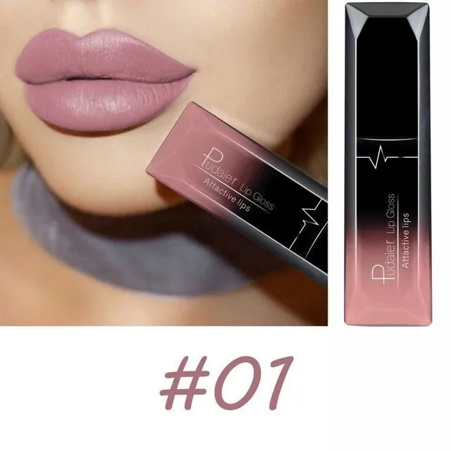 8ml matte lip gloss with 21 colour options, long-lasting waterproof finish in a tube