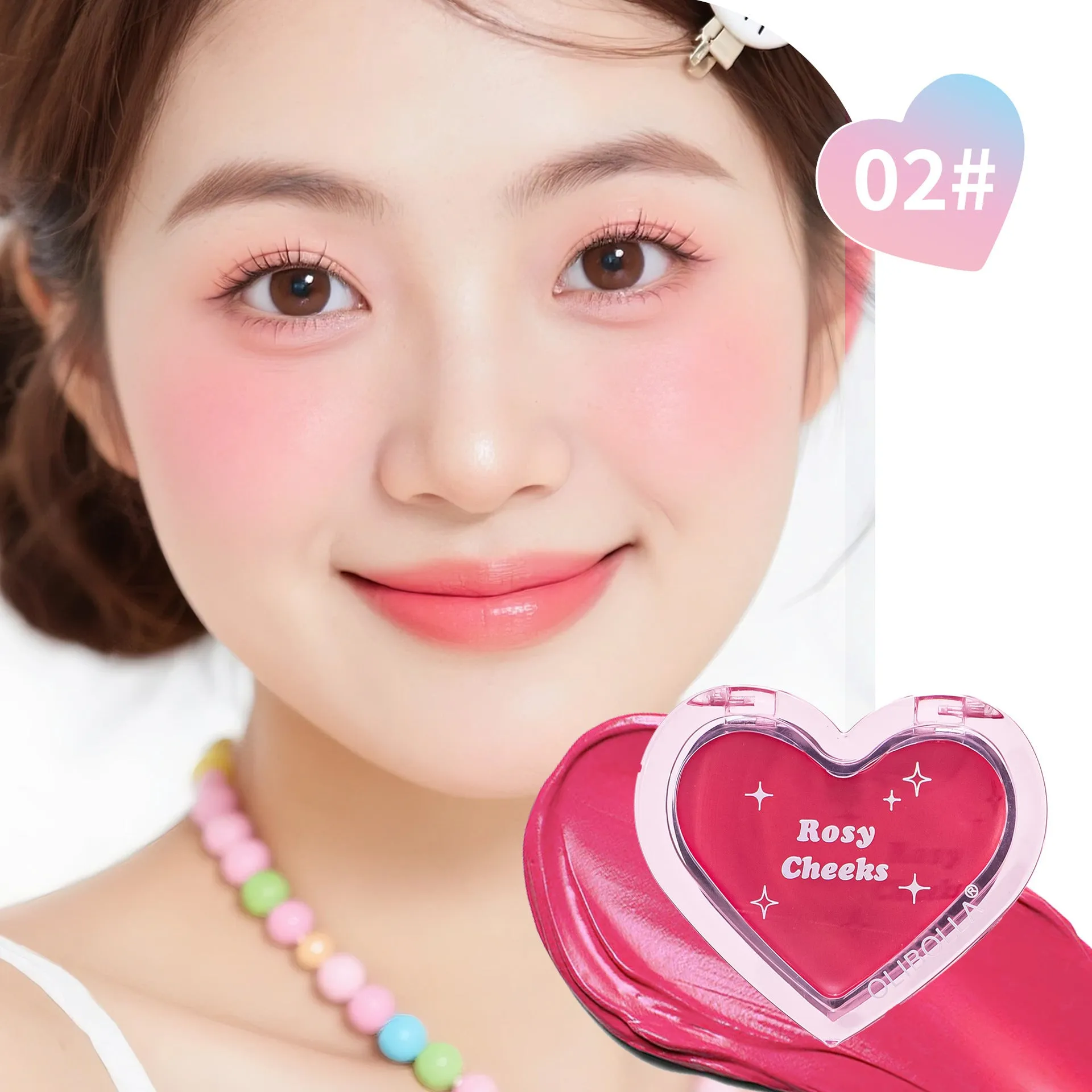Love Water Light Blusher Lips And Cheeks Dual-use powder cream compact 3.8g in four style options