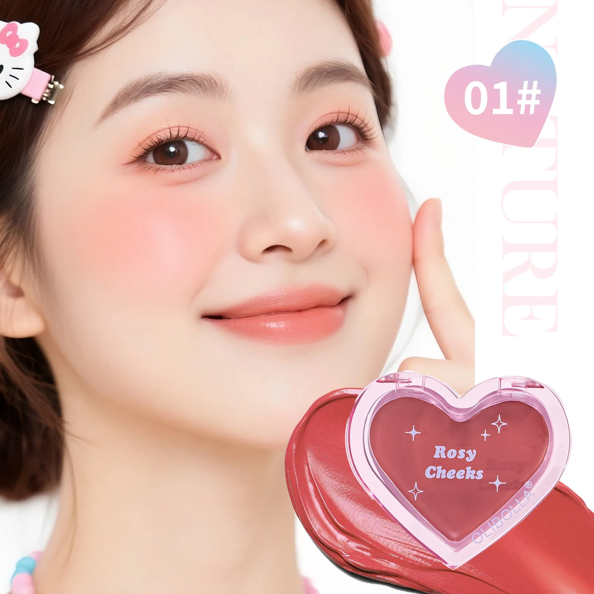 Love Water Light Blusher Lips And Cheeks Dual-use powder cream compact 3.8g in four style options