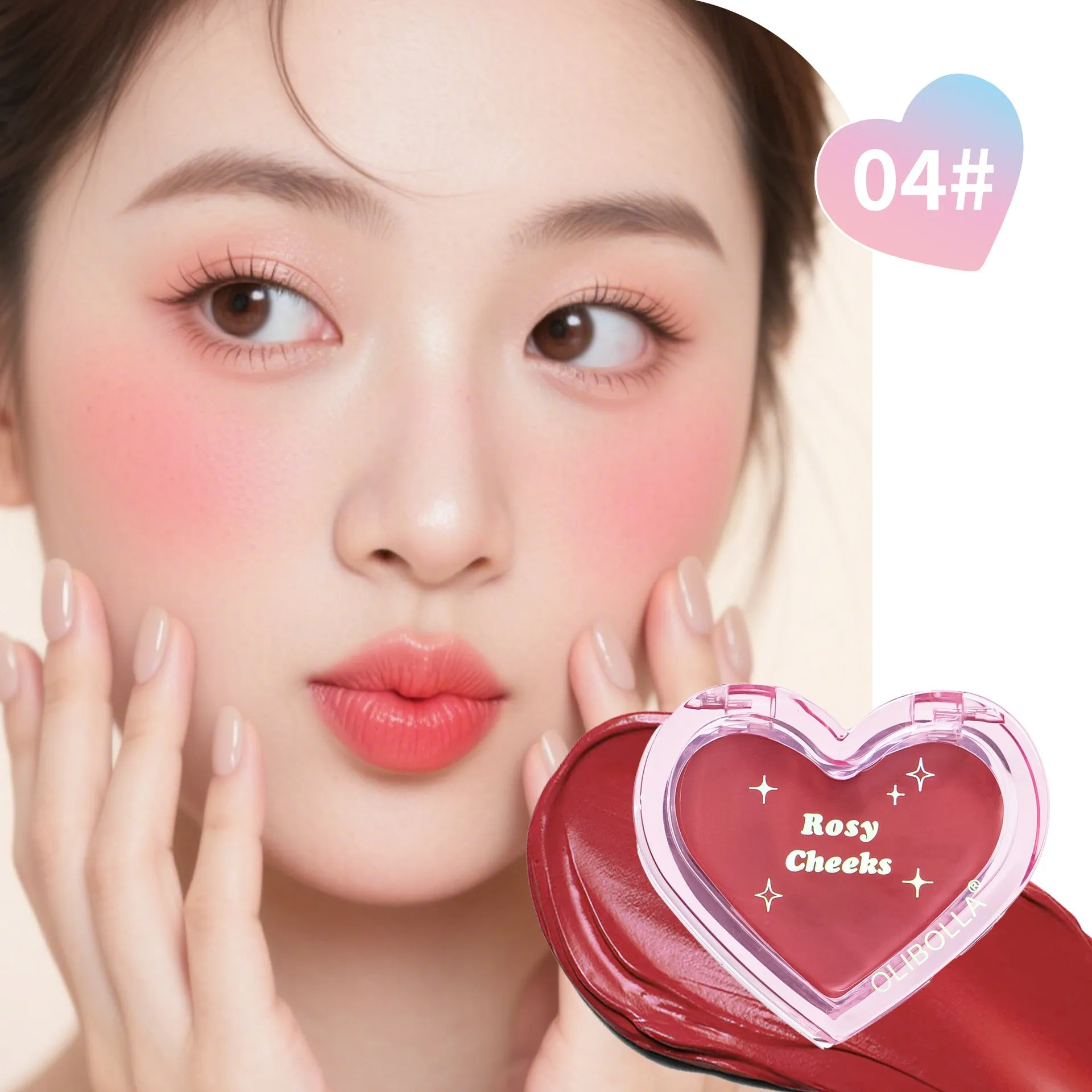 Love Water Light Blusher Lips And Cheeks Dual-use powder cream compact 3.8g in four style options