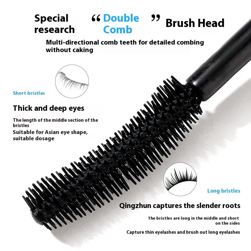 Black natural long curling mascara tube for daily lash definition