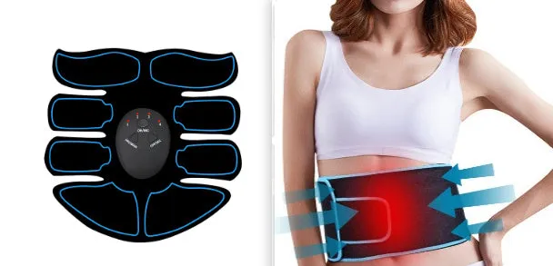 K81 digital display abdominal muscle patch set with charging function in red, blue and yellow edge options