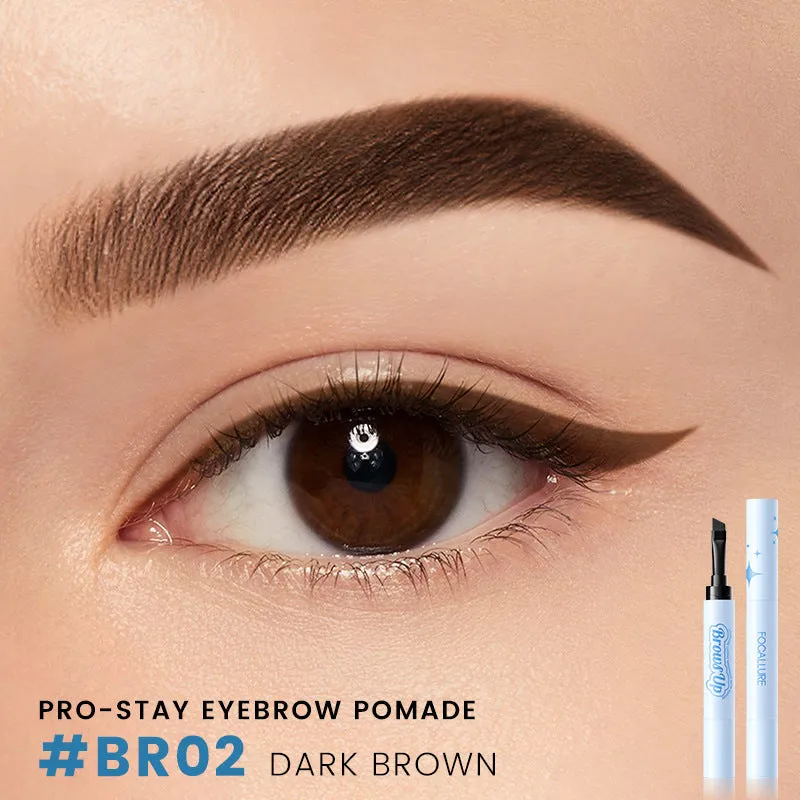 2 in 1 eyebrow gel cream pencil in three colours with brush for waterproof long-lasting natural brows