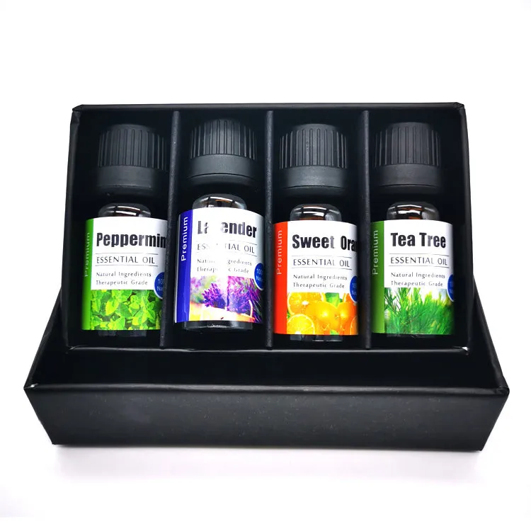 4 sticks essential oil set with lavender and chamomile in a clear bottle, 4-pack and 6-pack options